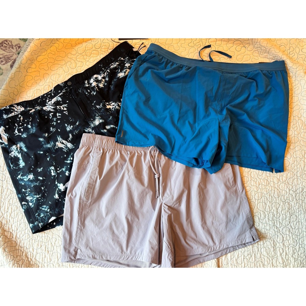 VRST Mens Shorts Bundle XXL 5 Inch Inseam Relaxed Slim Everyday 3‎ Pairs